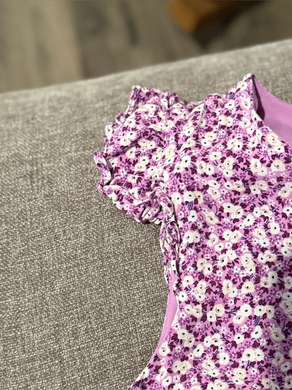 GAP Kids Girls' Purple Floral A-Line Dress Size XXL (14-16)